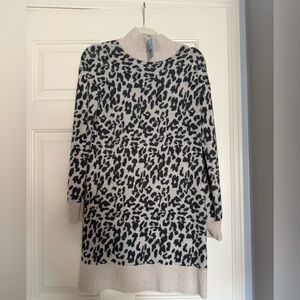 LOFT Black and Cream Sweater Dress